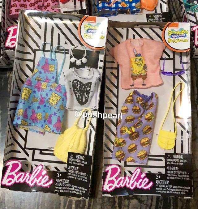 barbie spongebob fashion packs