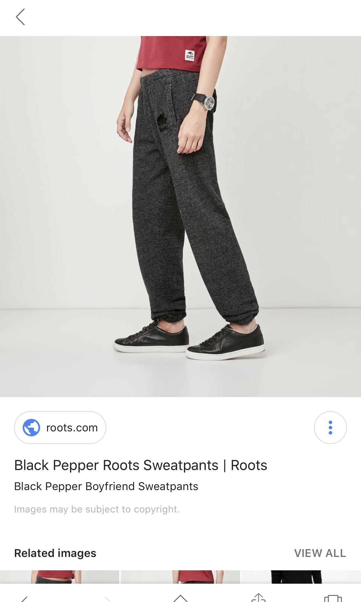 Roots salt and store pepper boyfriend sweatpants