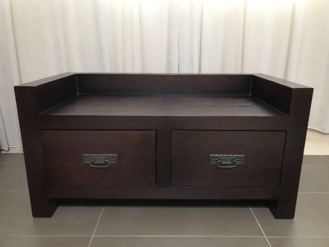 Solid Wood Storage Bench Wooden Bench With Drawers Furniture