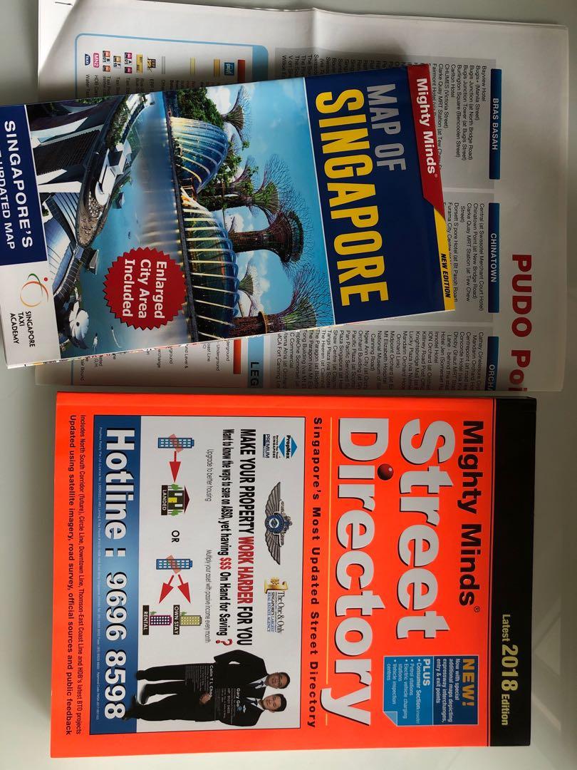 Chinatown Point Street Directory Street Directory (Latest 2018 Edition) + Map Of Singapore + Pudo Points Maps,  Hobbies & Toys, Books & Magazines, Assessment Books On Carousell