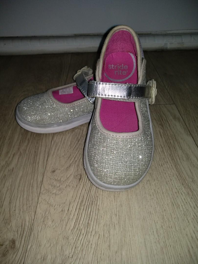 stride rite silver shoes