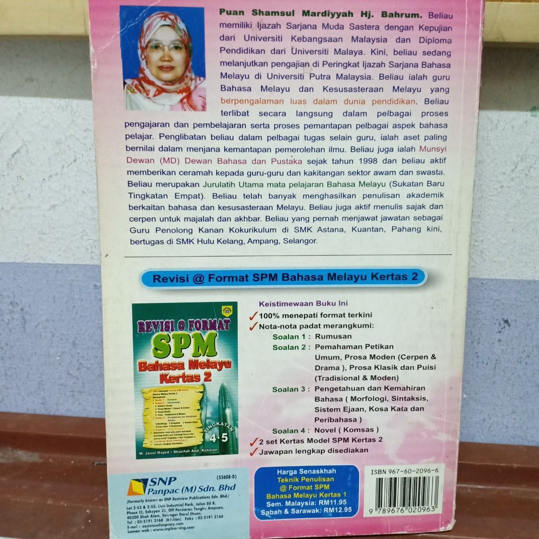 Teknik Penulisan Format Bahasa Melayu Kertas 1 Books Stationery Books On Carousell