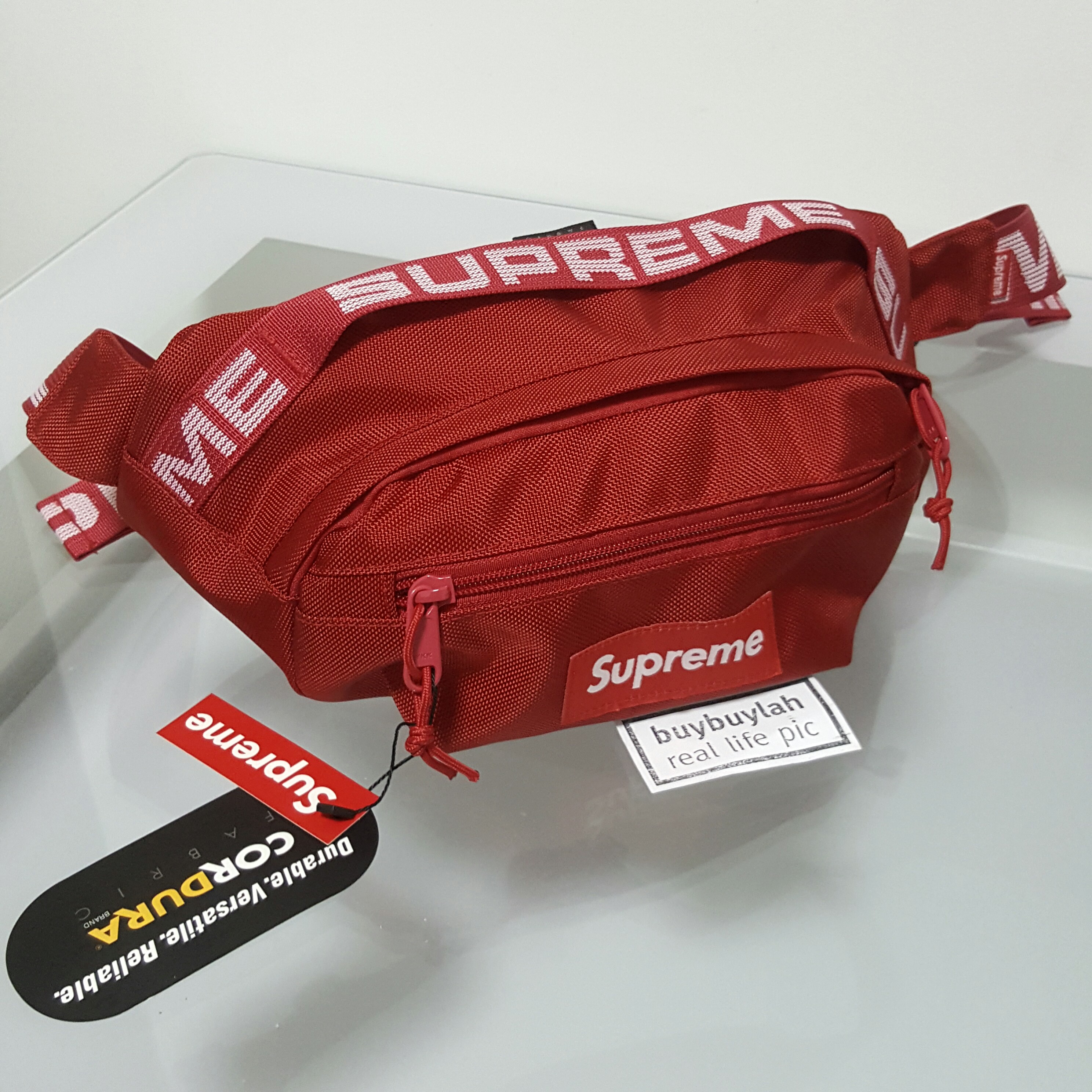 supreme waist bag ss17 red