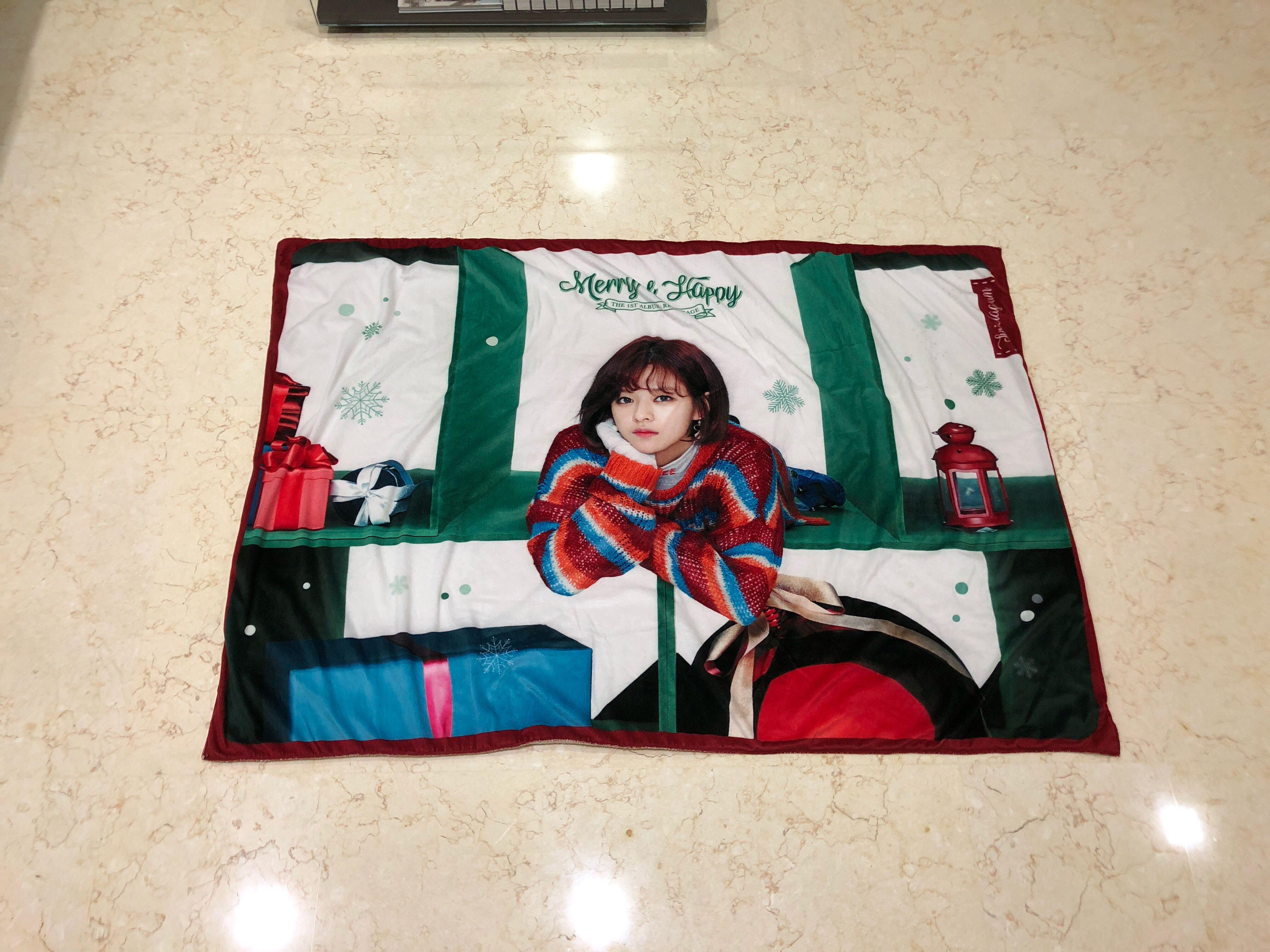 Wts Twice Jeongyeon Merry And Happy Photo Blanket Hobbies Toys Memorabilia Collectibles K Wave On Carousell