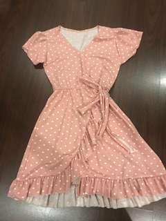 Pink Polka Dotted Dress