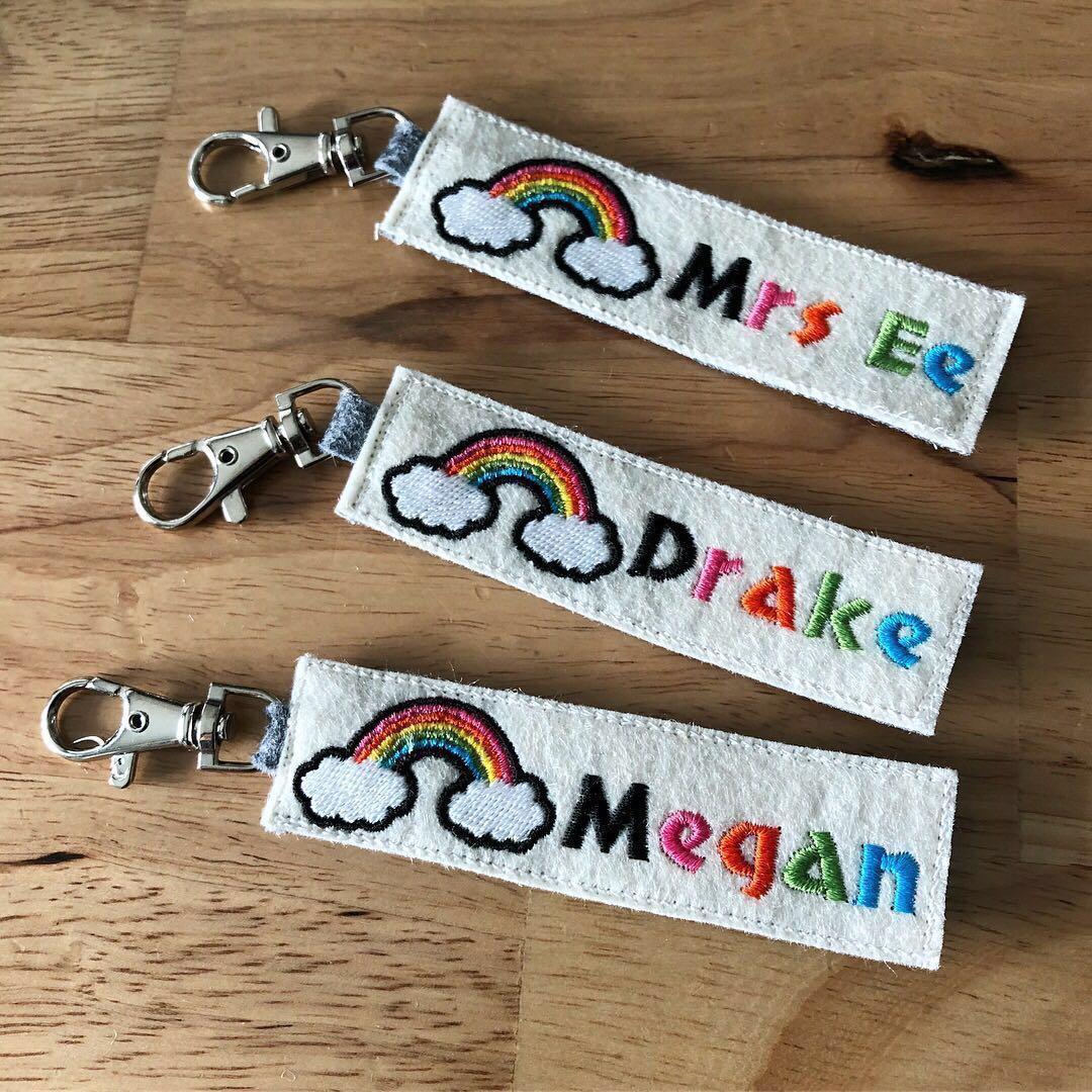 Felt name keychain best sale