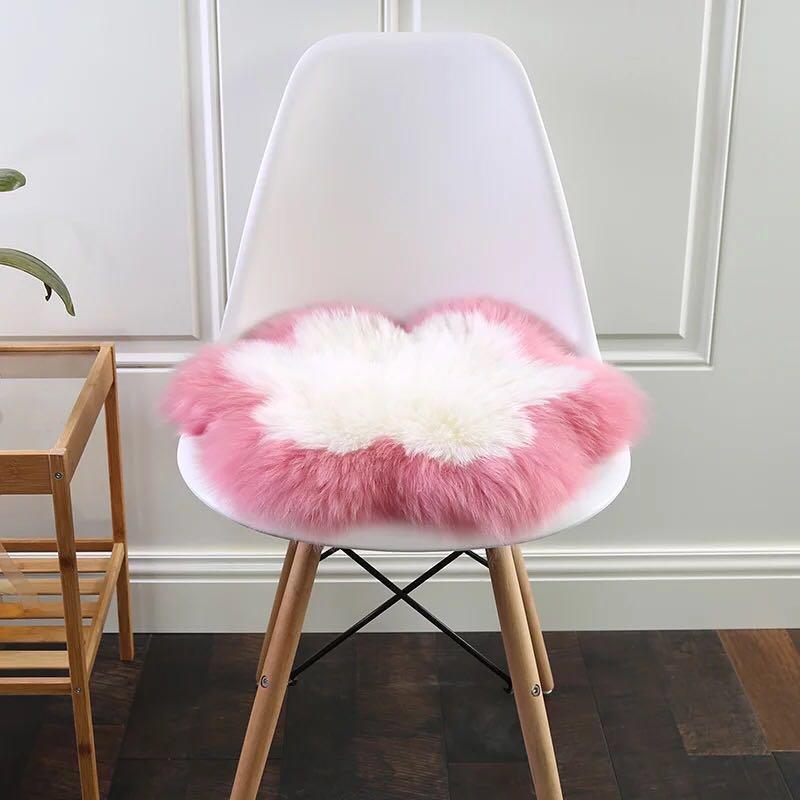 Lambskin Padded Wool Delicate Soft Smooth Seat Cushion Furniture Home Decor Cushions Linen On Carousell
