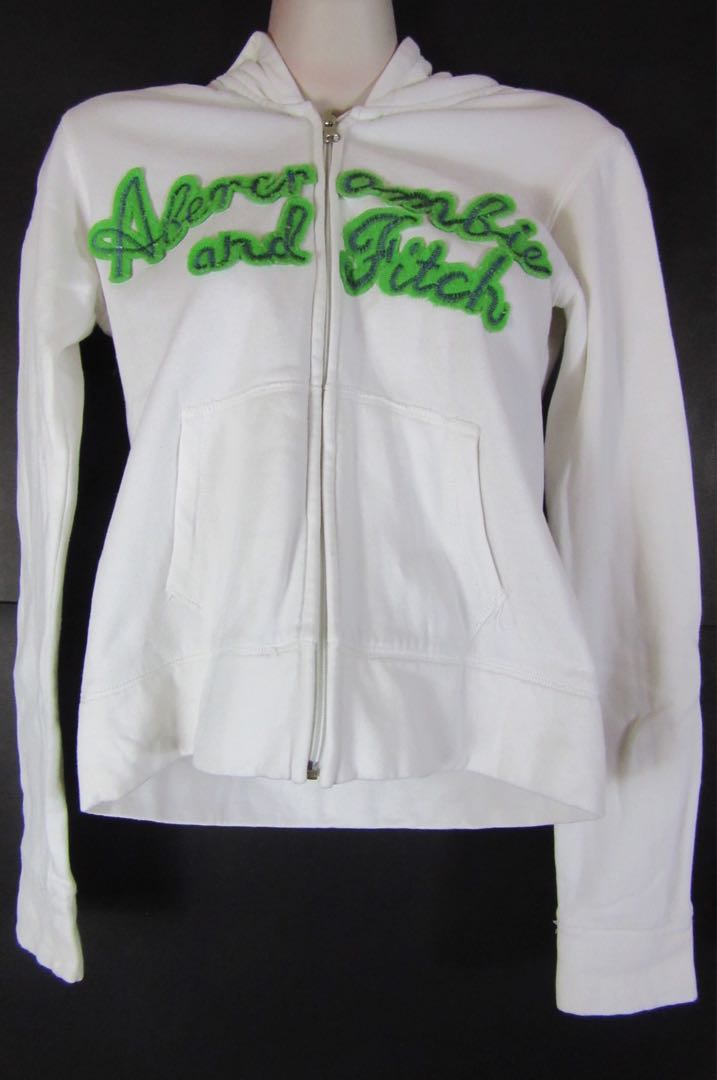 abercrombie and fitch white hoodie