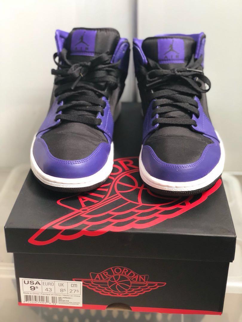 Air jordan 1 shop mid black dark concord