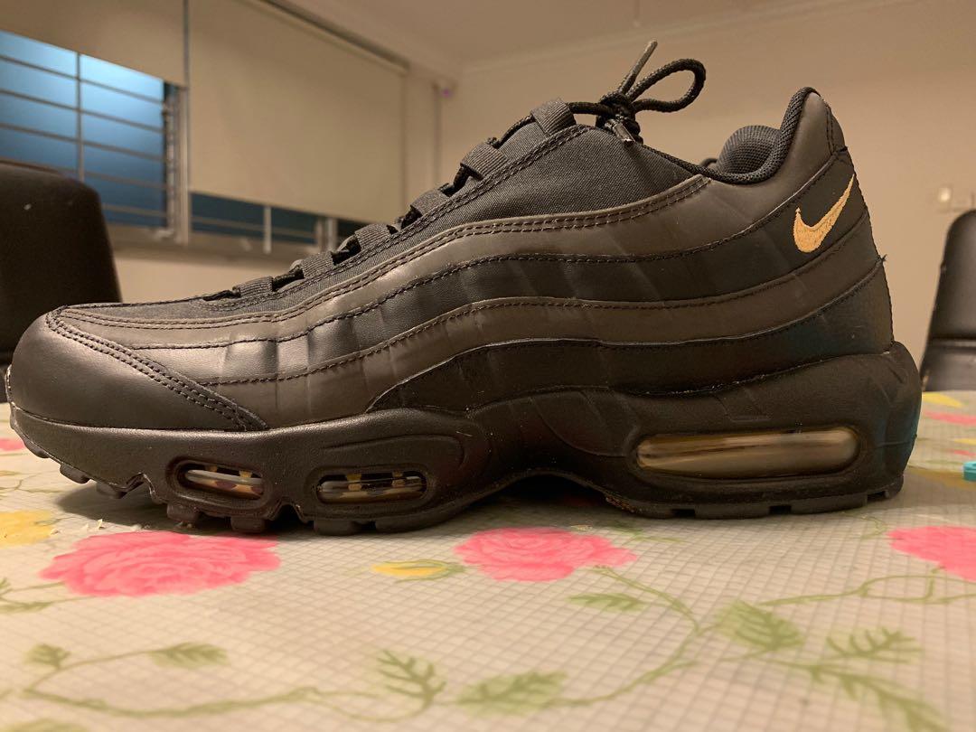 Air max 95 Black Gold Men s Fashion Footwear Sneakers on Carousell