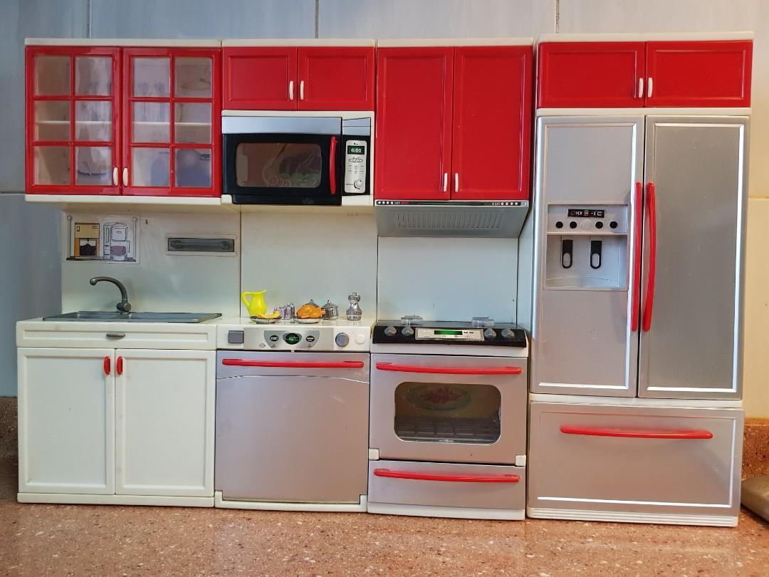 Barbie Kitchen Cabinet Refrigerator Toys Games Others On Carousell