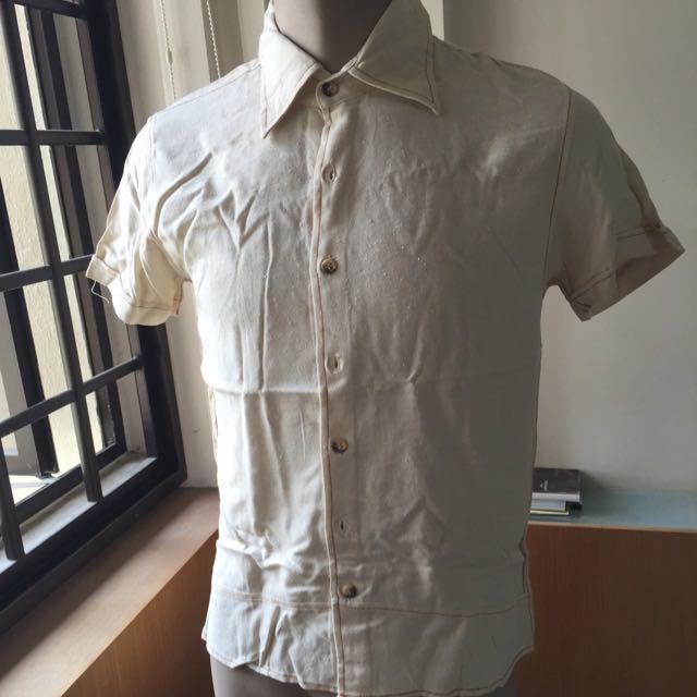 Beige Men S S Shirt 3 pcs for 10 CAT Men s Fashion Tops
