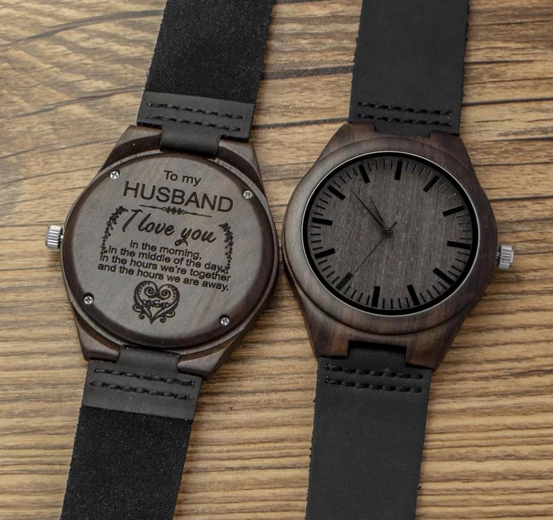 Best custom personalized couple watch wooden engraved best quality