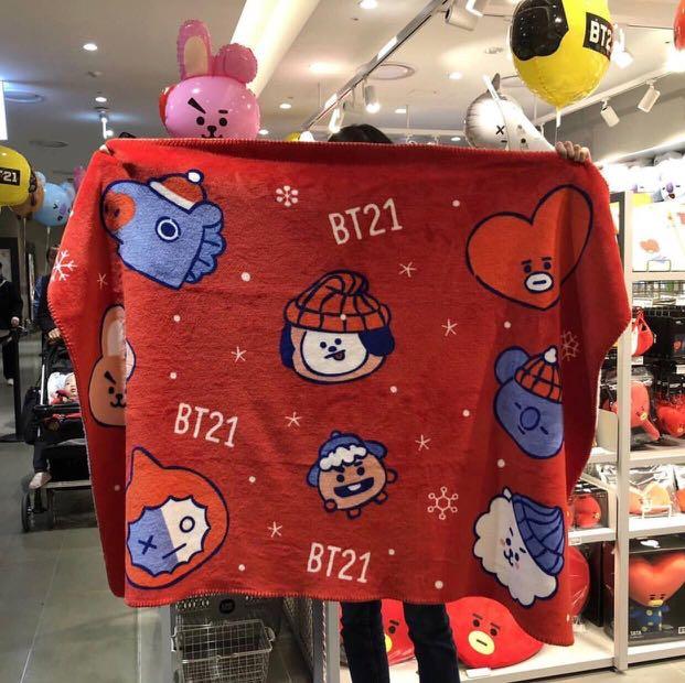 BT21 Christmas Blanket Hobbies Toys Memorabilia Collectibles Fan Merchandise on Carousell
