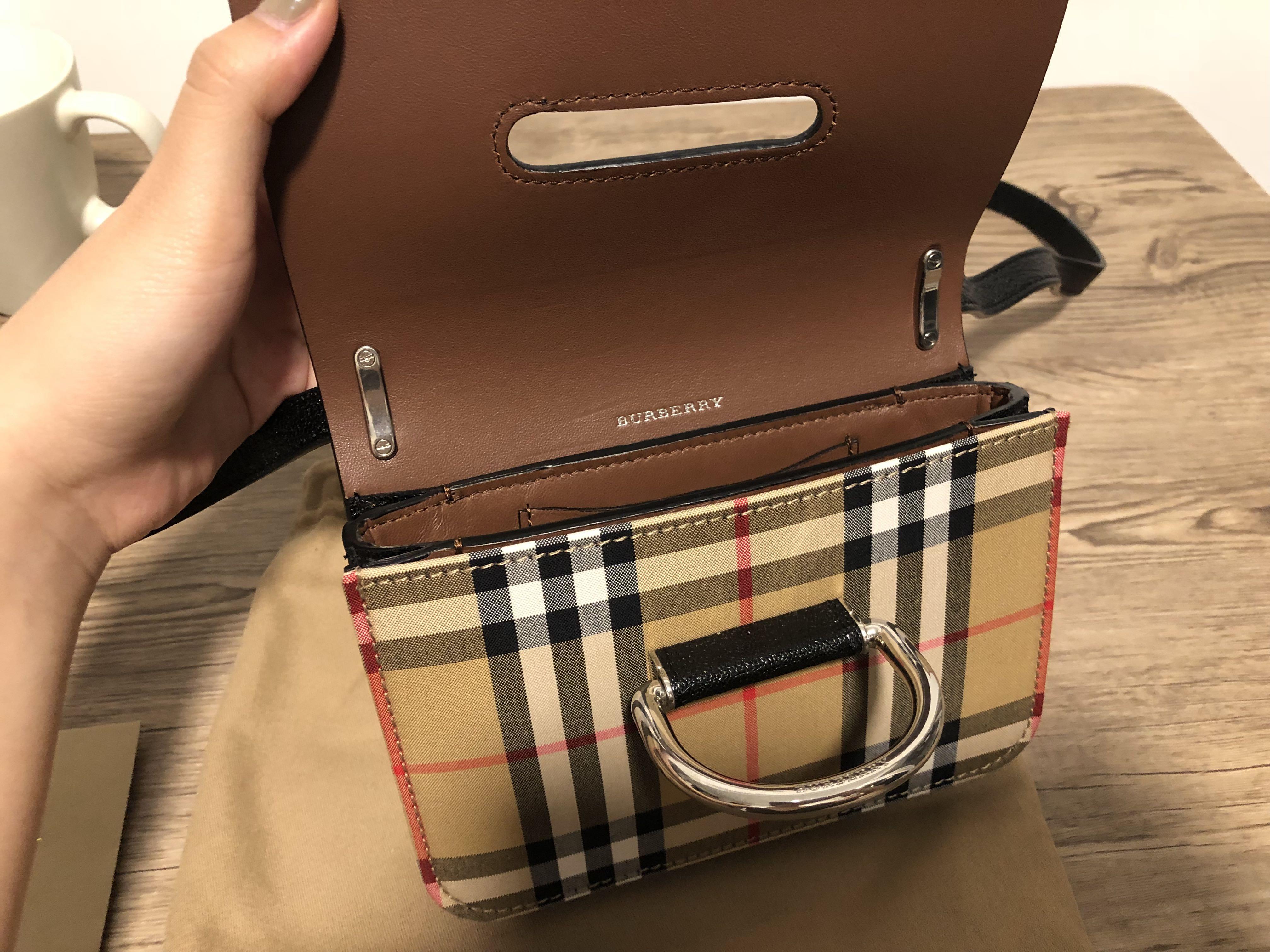 Burberry The Mini Vintage Check and Luxury D Ring Bag Luxury Bags Wallets on Carousell