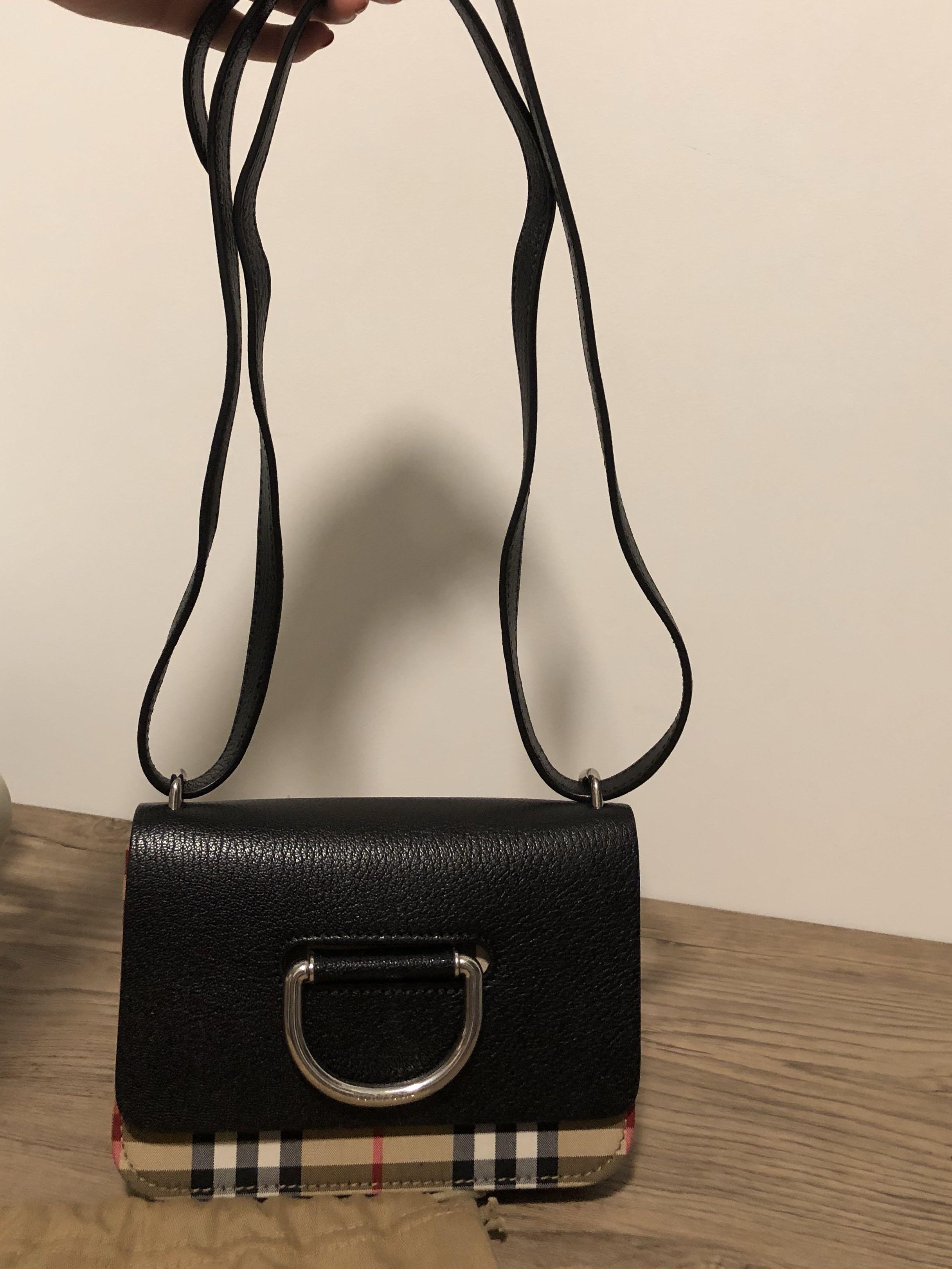 Burberry The Mini Vintage Check and Luxury D Ring Bag Luxury Bags Wallets on Carousell