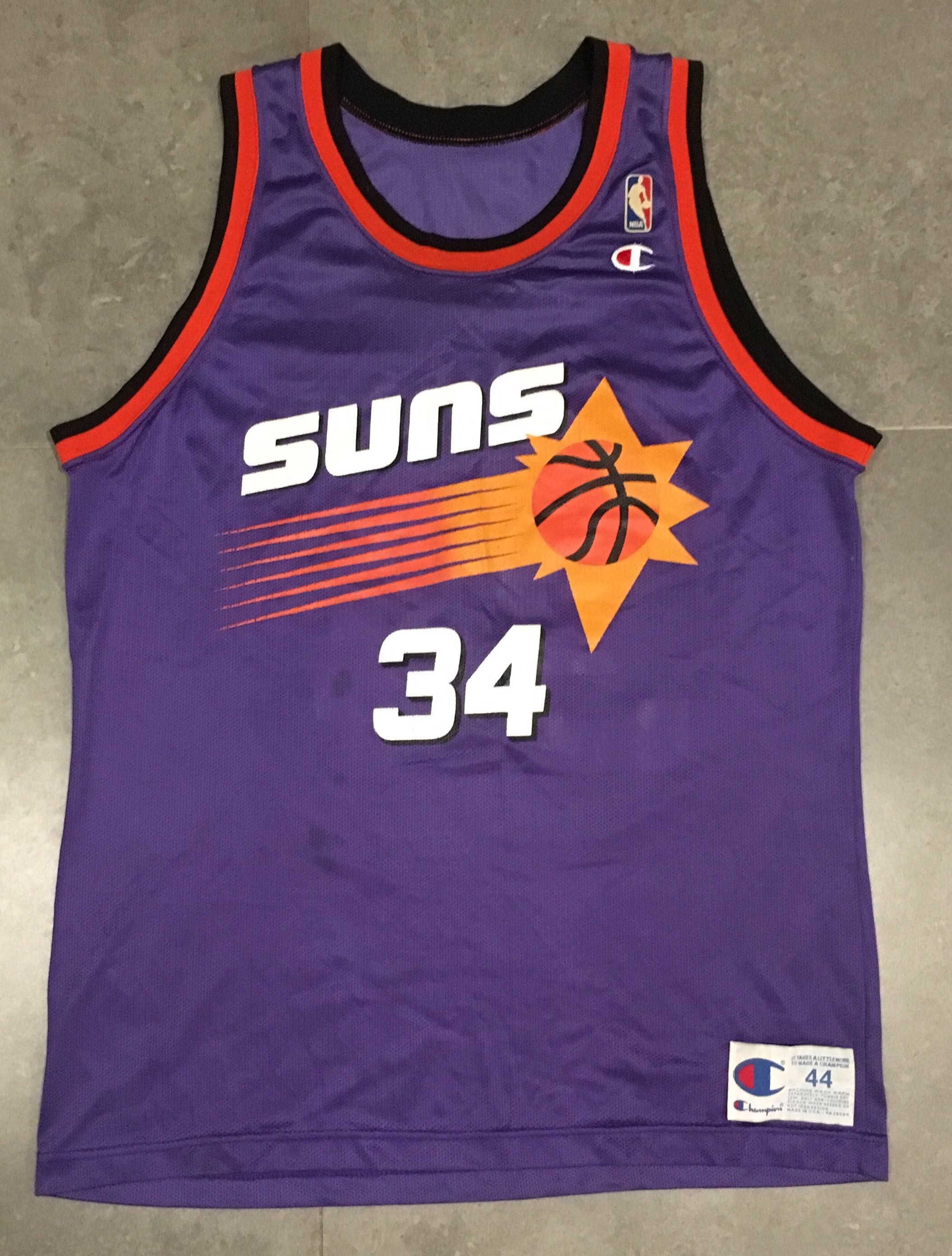 1995-96 PHOENIX SUNS FINLEY #4 CHAMPION JERSEY (ALTERNATE) XL