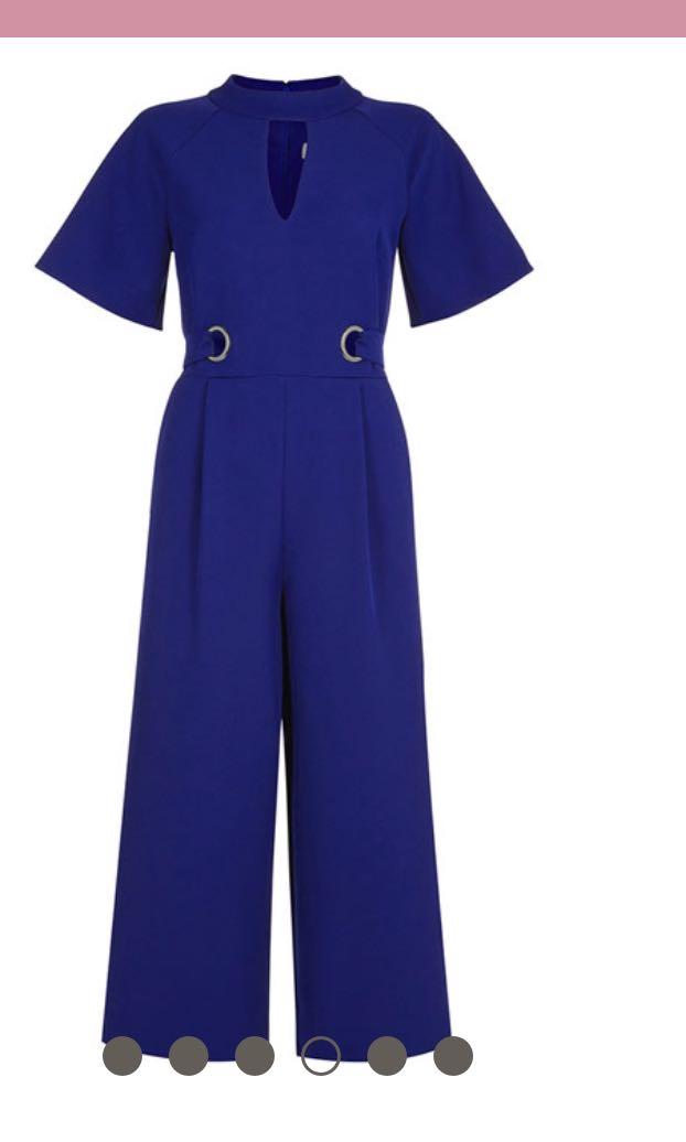 COAST KENLI EYELET JUMPSUIT COBALT Women s Fashion Dresses