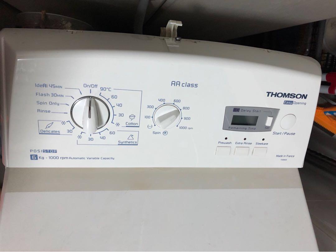 (For parts) Thomson Top Load Washing Machine 6KG TX9610, TV & Home