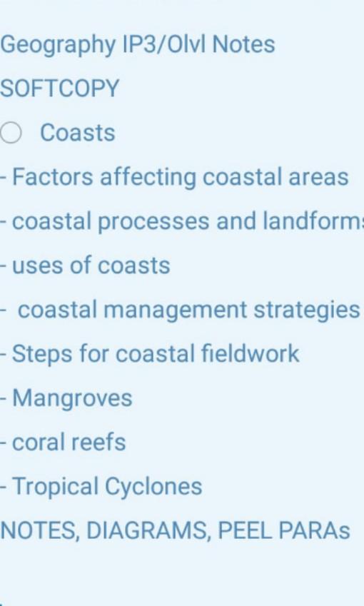 Geography Coasts Notes, Hobbies & Toys, Books & Magazines, Assessment ...