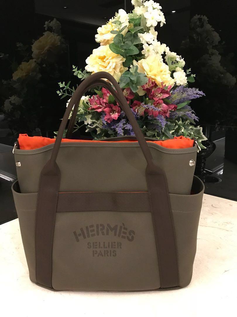 Hermès Grooming Bag In Khaki - BAGAHOLICBOY