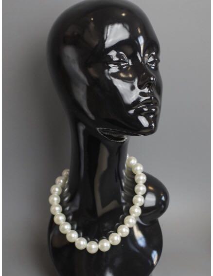 Giant faux clearance pearl necklace