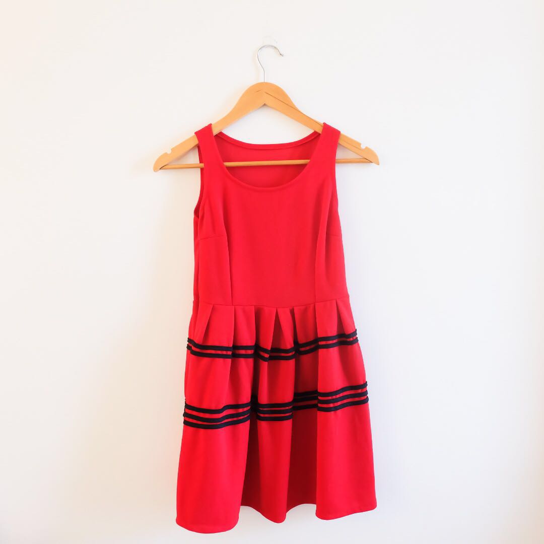 red dress with black