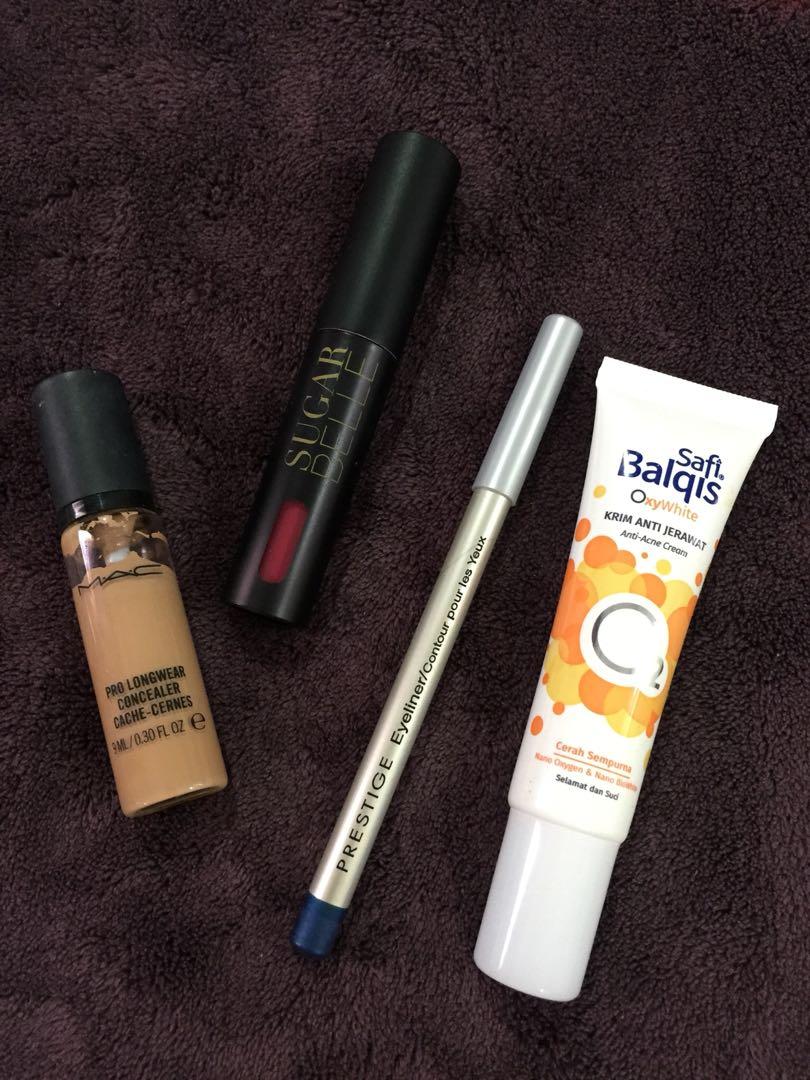 Mac Pro Longwear Concealer Sugarbelle Lipcream Prestige Eyeliner Safi Balqis Anti Acne Cream Health Beauty Makeup On Carousell