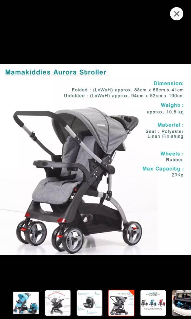 Mamakiddies aurora cheap stroller