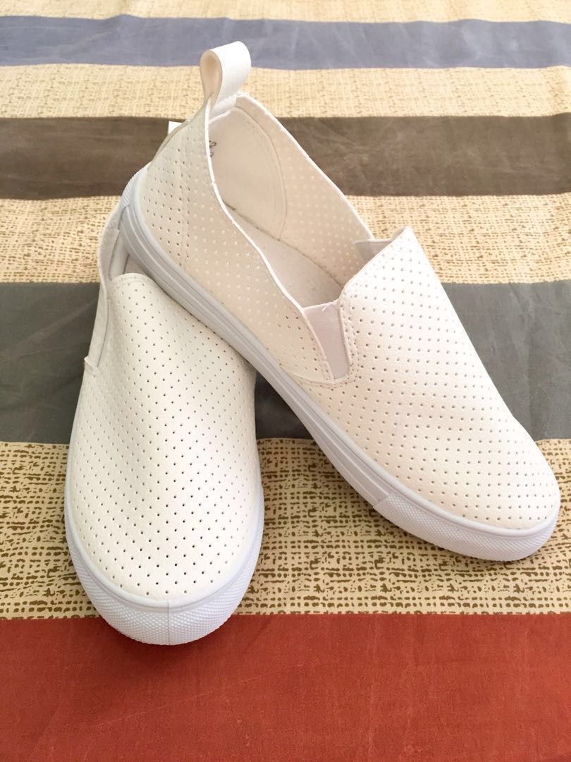 slip on shoes for women white