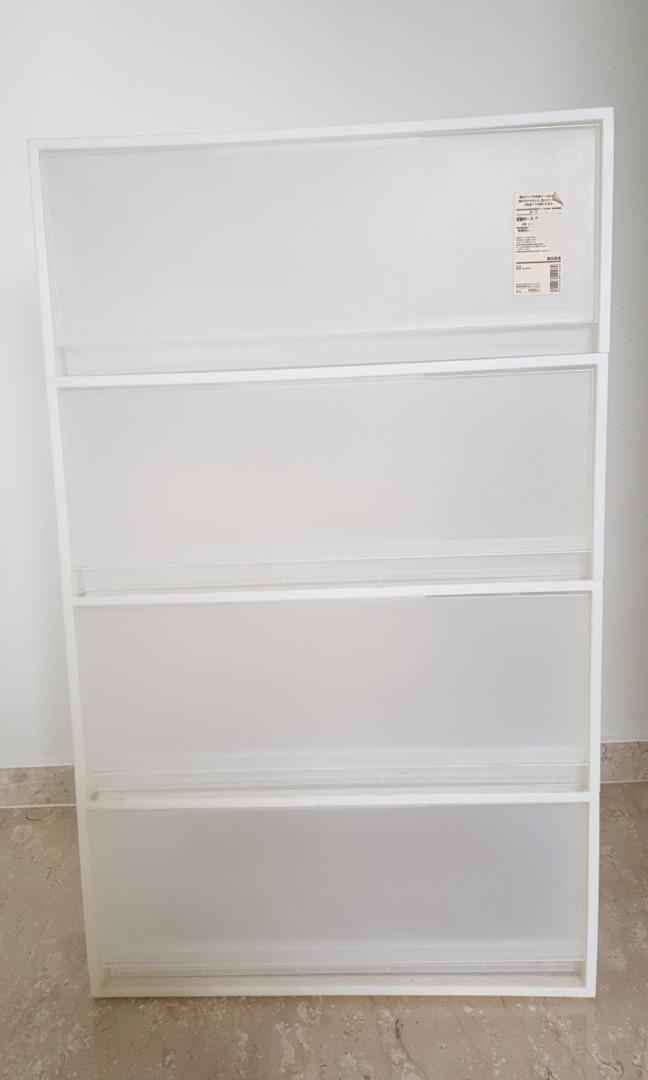 Muji Pp Storage Case Drawer Wide M W55xd44 5xh90cm Furniture