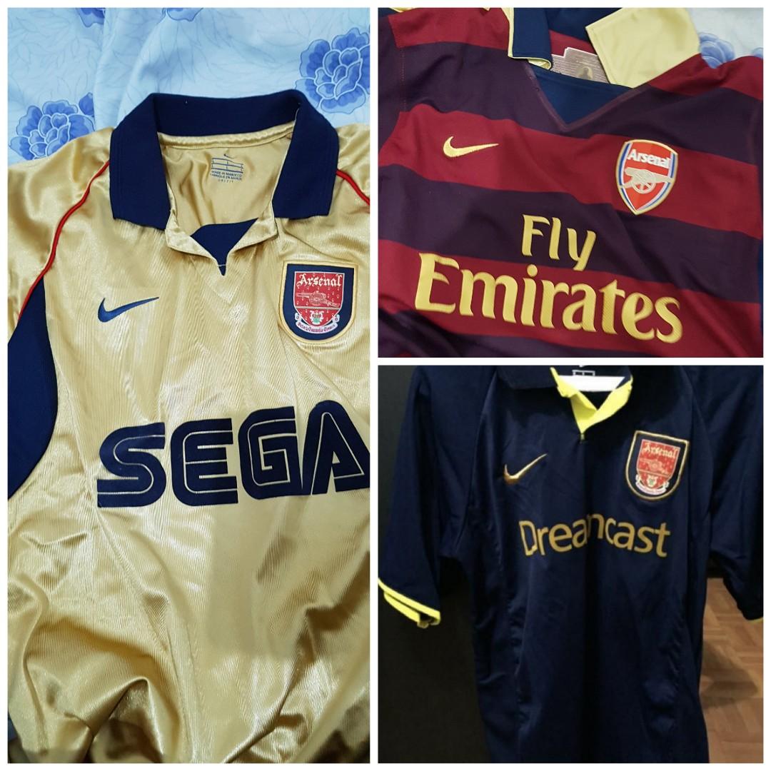Paket Jersey Arsenal Klasik Lokal Olah Raga Baju Olahraga Di Carousell