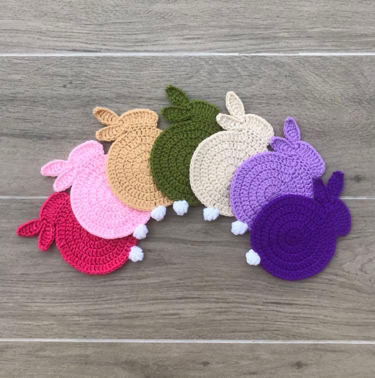 Crochet Bunny Coaster - Amelia's Crochet