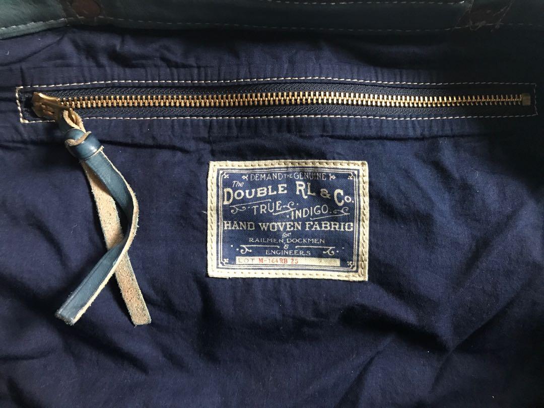 RRL Indigo Handwoven Blanket Tote Bag, 男裝, 袋, 腰袋、手提袋