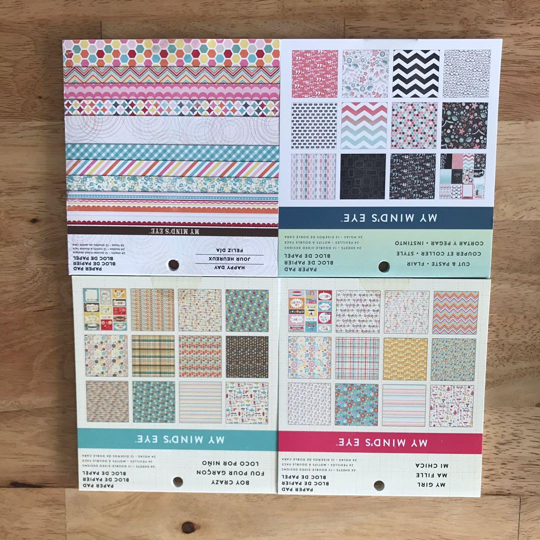 Scrapbook Cardstock Craft Paper Pad, Hobbies & Toys, Stationery & Craft