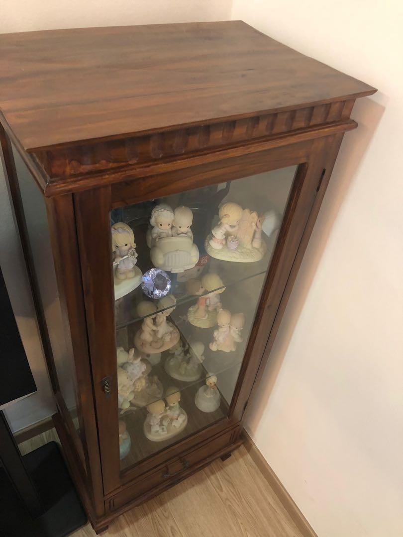 Solid wood glass display Furniture & Home Living, Furniture
