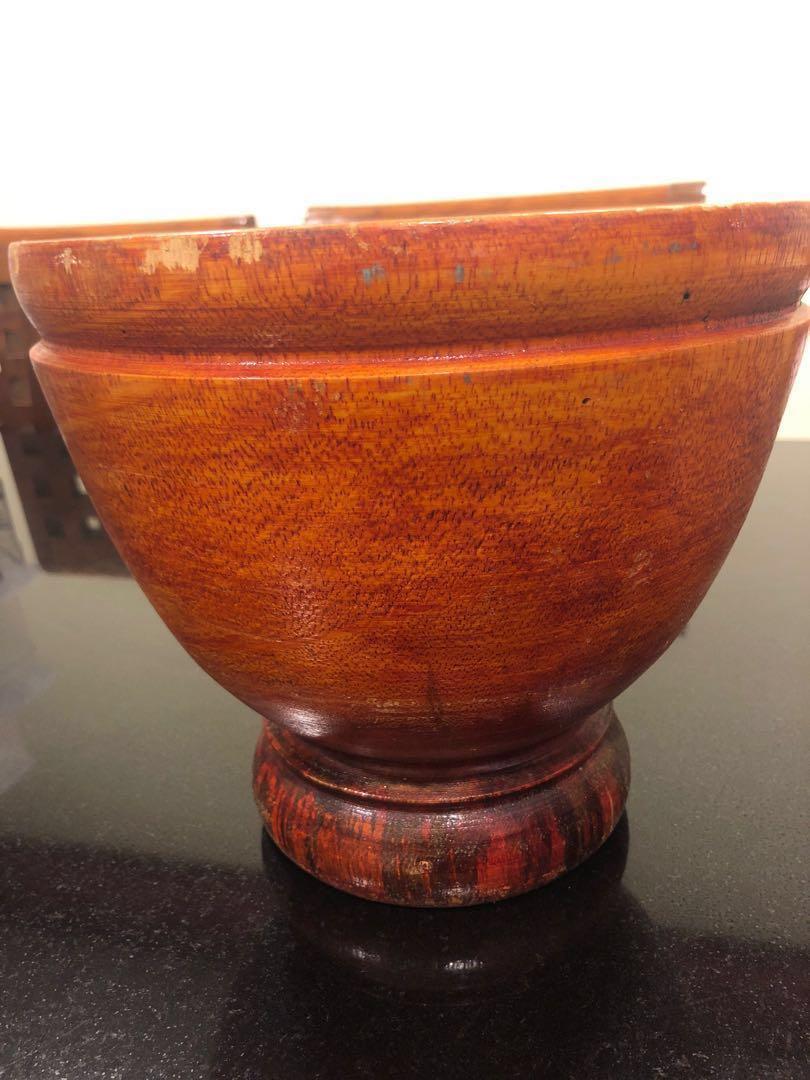 Thai Wooden Mortar & Pestle, Furniture & Home Living, Kitchenware