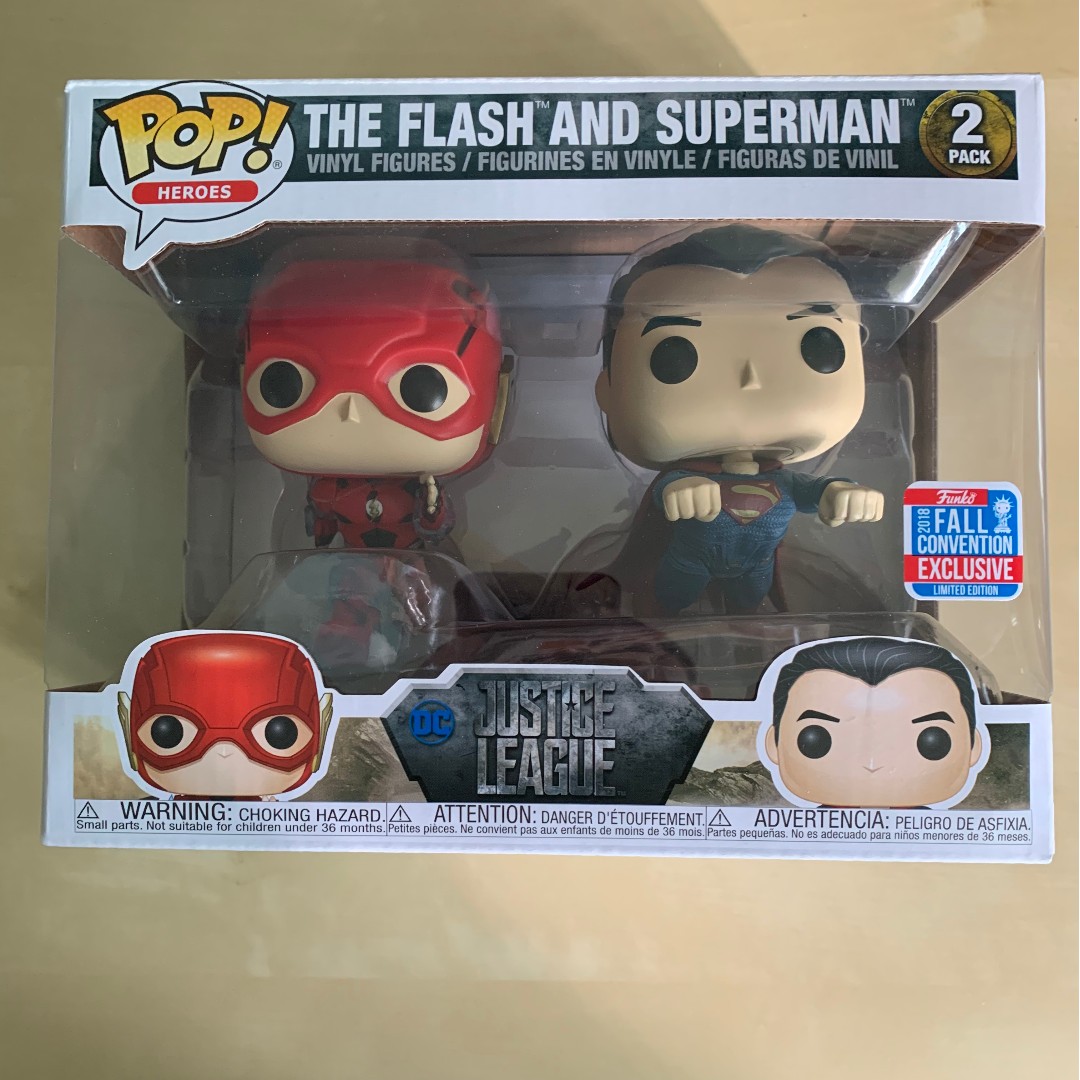 flash and superman funko pop
