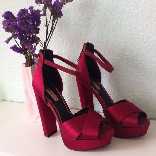 topshop red heels