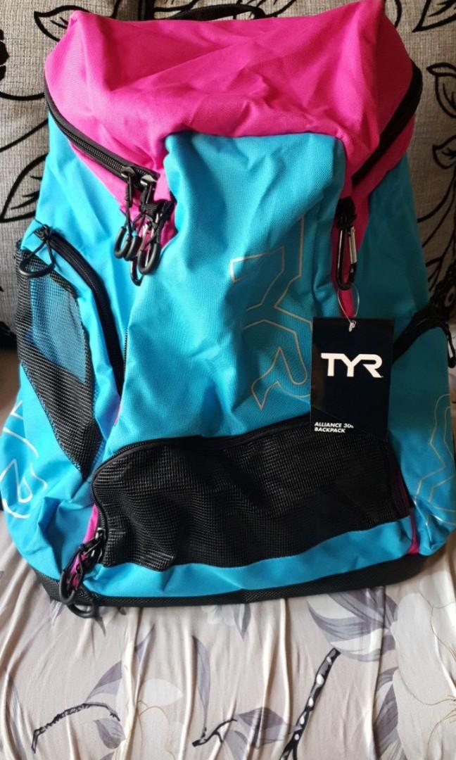 TYR Pink Alliance 30L Backpack Men s Fashion Activewear on Carousell