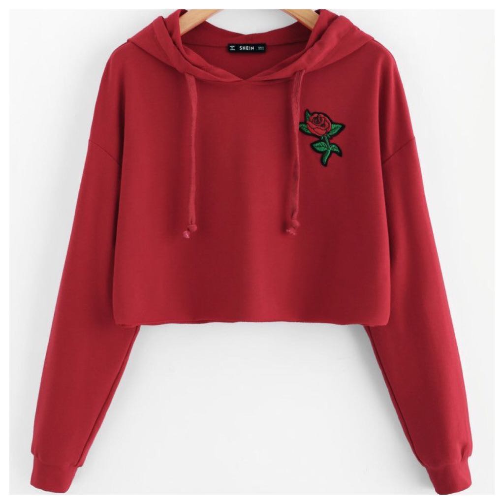 embroidered half zip pullover