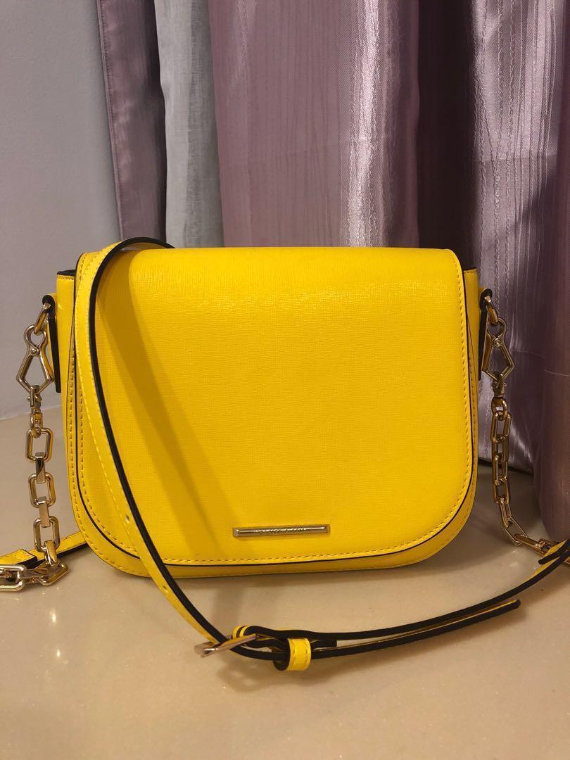 Was 70 Like New Charles Keith Sling Bag In Sunny Yellow Women S Fashion Bags Wallets Sling Bags On Carousell