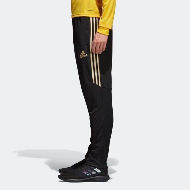 adidas track pants gold stripes
