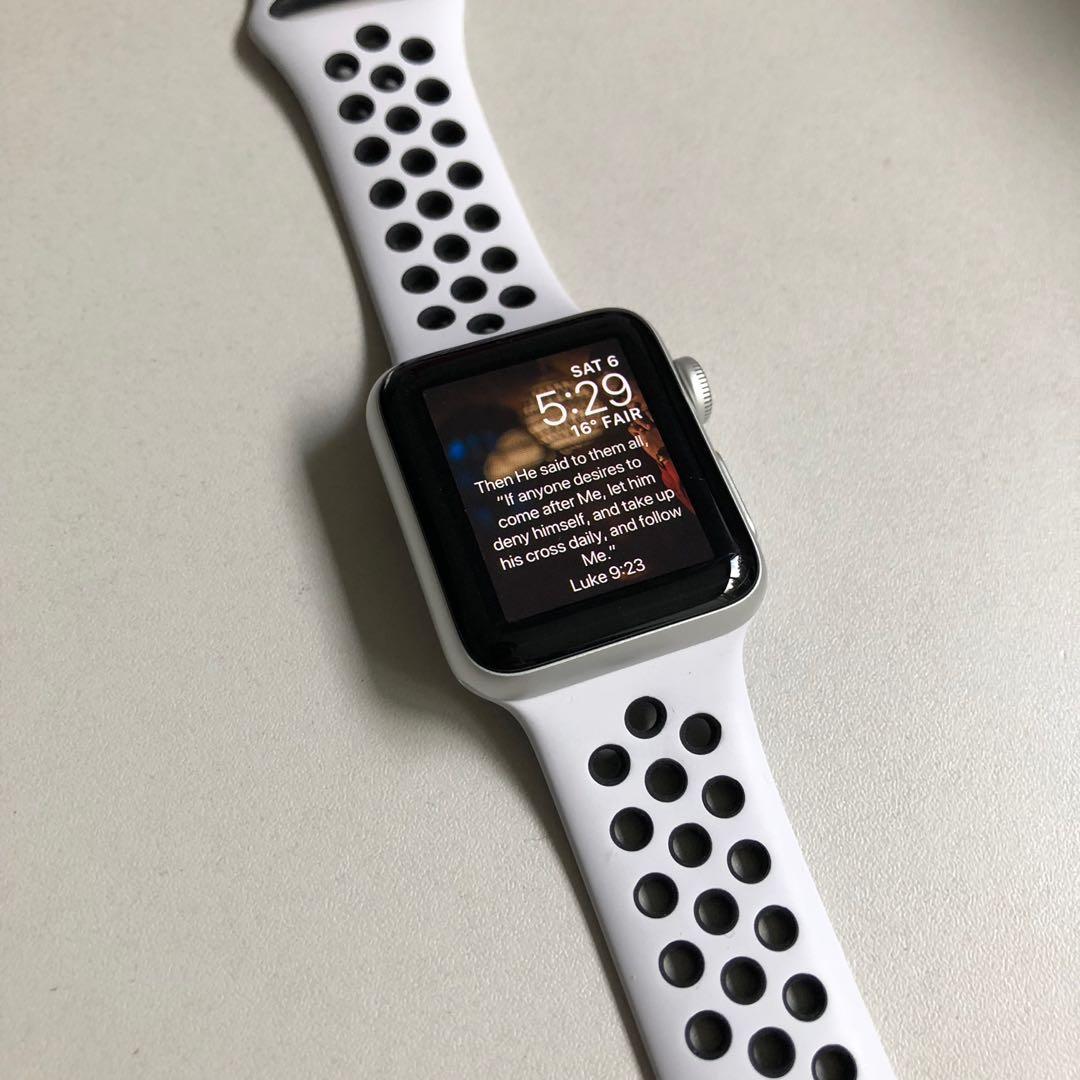 Apple Watch Series 3 Nike + 38mm GPS Silver, Mobile Phones  Gadgets,  Wearables  Smart Watches on Carousell