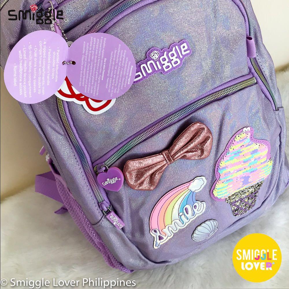 smiggle badge backpack