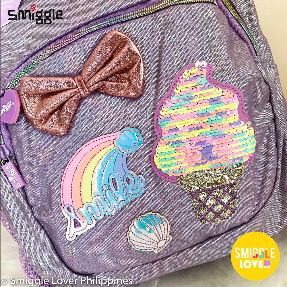 smiggle badge backpack