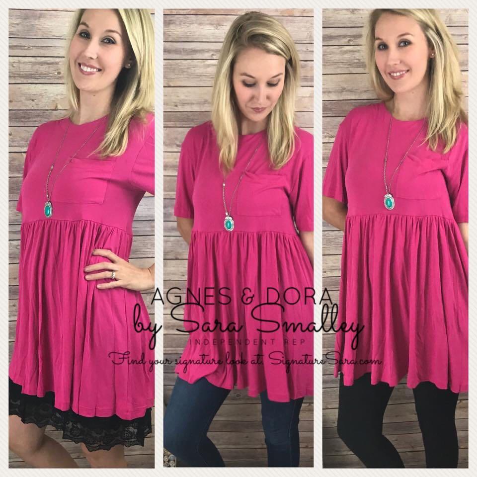 Bnwt Agnes Dora Kahlo Dress in hot pink XXS Women s Fashion Tops Sleeveless on Carousell