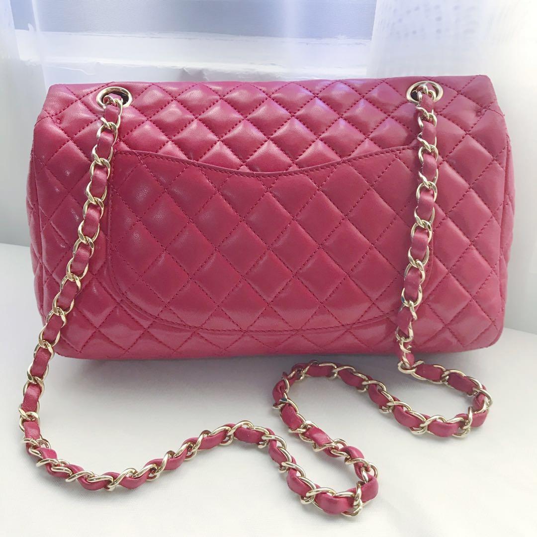 Chanel Valentine Charms Medium Flap Bag in Rose Pink Lambskin, Luxury ...
