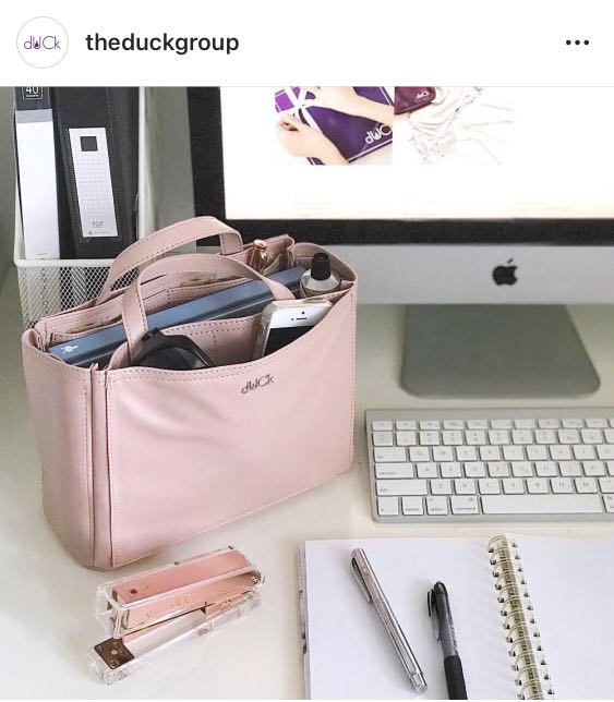 Duck Bag Organizer in Strawberry Milkshake Women s Fashion Bags