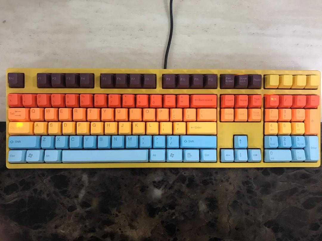 Ducky Shine 3 Yellow Edition With Tai Hao Hawaii Pbt Keycaps Electronics Computer Parts Accessories On Carousell